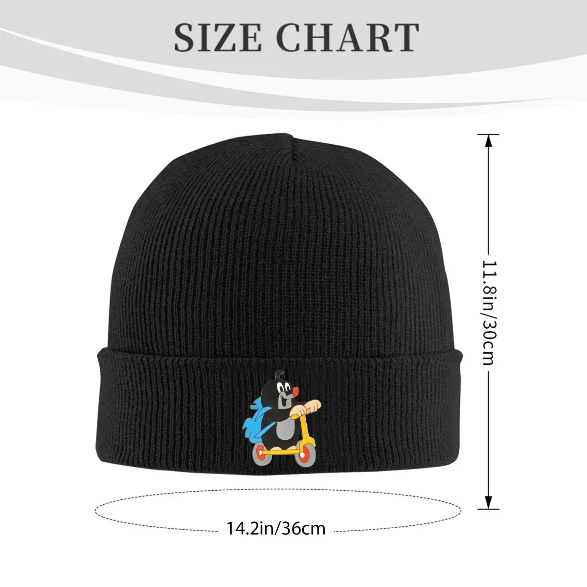 قبعة Mole Happy Krtek الدافئة المحبوكة قبعة شتوية متماسكة قبعة Skullies Beanies قبعات الهيب هوب للجنسين