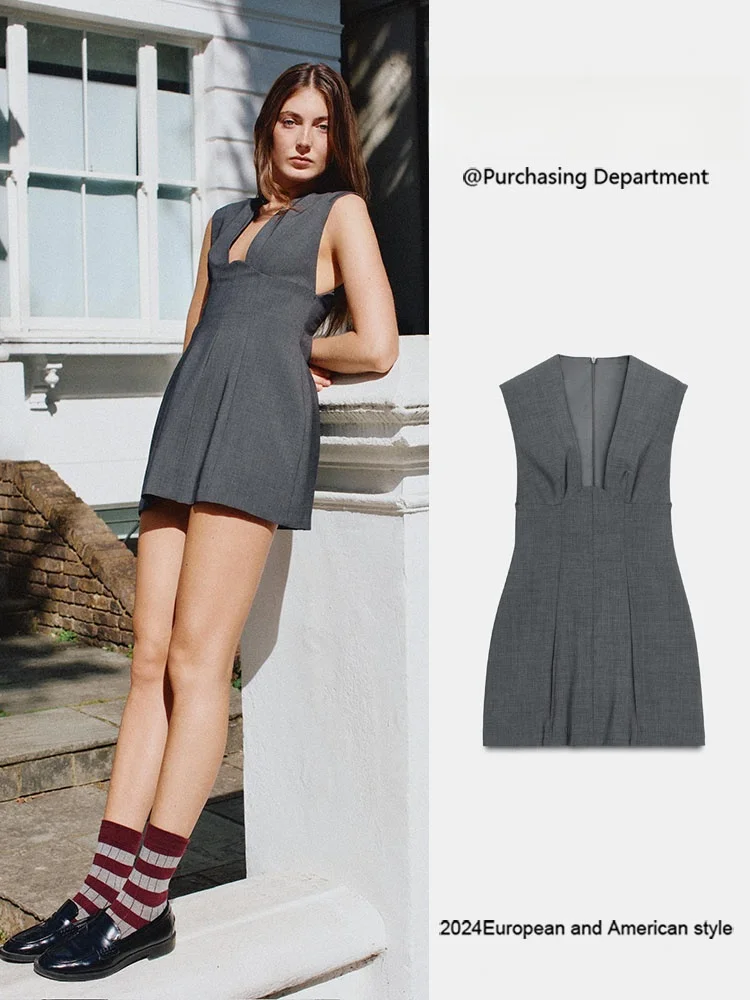 

Faionable ort с застежкой на талии Svel V-Ne Dr, Новое поступление, женская одежда, осень 2025 Ele, утягивающее платье