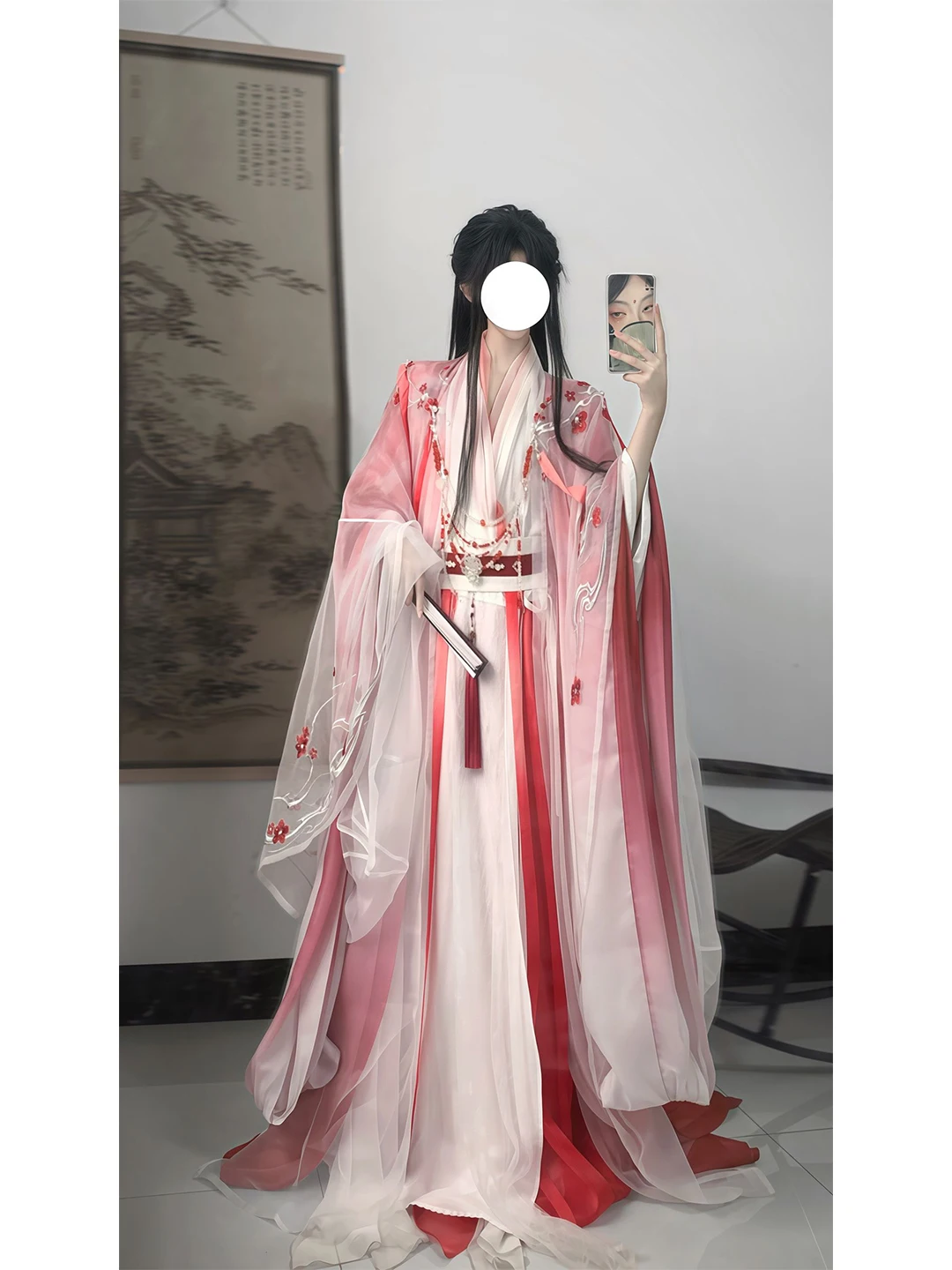 Heavy Embroidery Large Sleeve Collar Shirt Hanfu Traditional Chinese Clothing Men's Style New Release for Film And TV