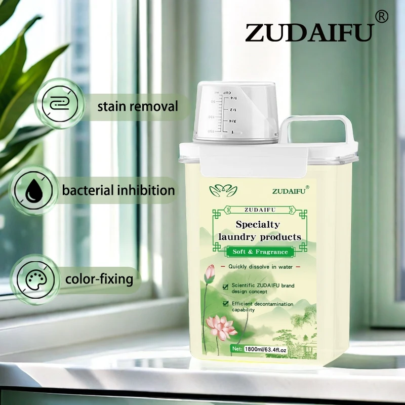 Laundry Powder 820g ZUDAIFU Wash Clothes Clean Soft Safer Ingredients Tough Stain Remover Long Lasting Fragrance