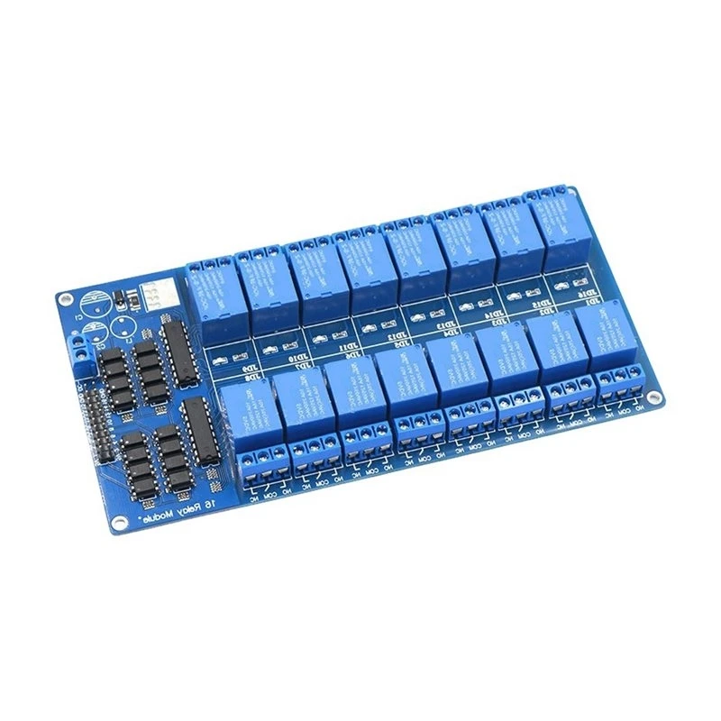 A26I-LM2596 Microcontroller Relay Shield Module 16 Channels DC 5V/12V With Optocoupler Power Supply Interface DC12V