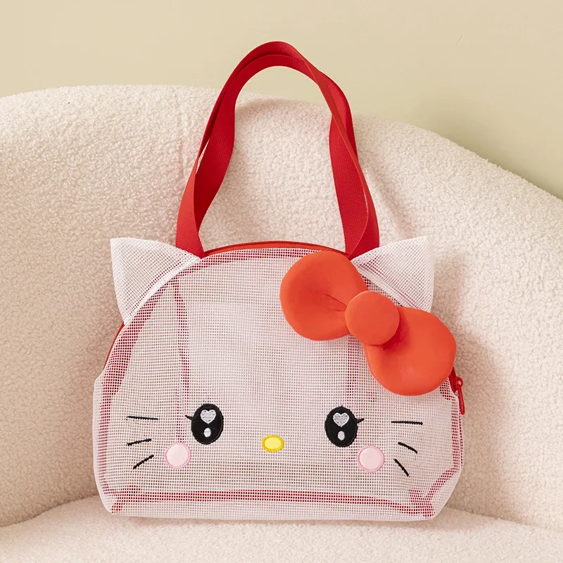 حقيبة غسيل هالو كيتي، حقيبة كروس محمولة باليد، حقيبة كتف ذات سعة كبيرة، حقائب ويب للمرأة