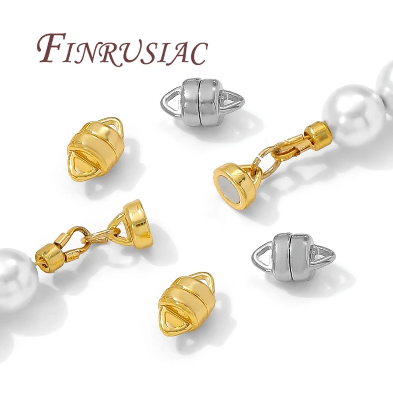 6x10mm 18K Gold Plated Magnetic Clasps For Jewelry,Connectors Clasps For Bracelets Necklaces Making Accessories,Magnet Clasp - view 2