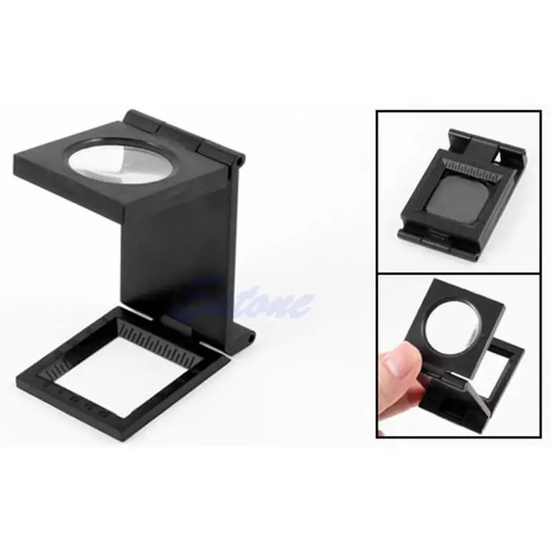 10X Loupe Magnifier Desktop Fabrics Sewing Thread Measure Scale Counter Foldable