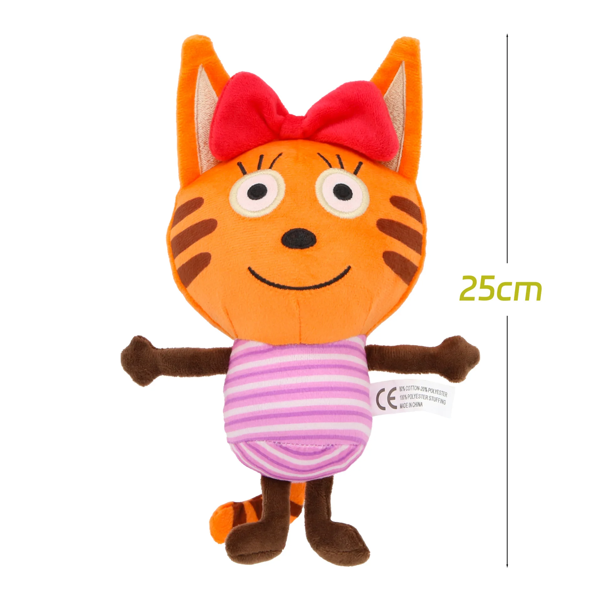 25 cm echtes Kind und Katzen, russisches Institut), meine Familie, drei glückliche Katzen, Plüschpuppe, Kekse, Süßigkeiten, Pudding, Anime, Katzenpuppe, Spielzeug, Kawaii