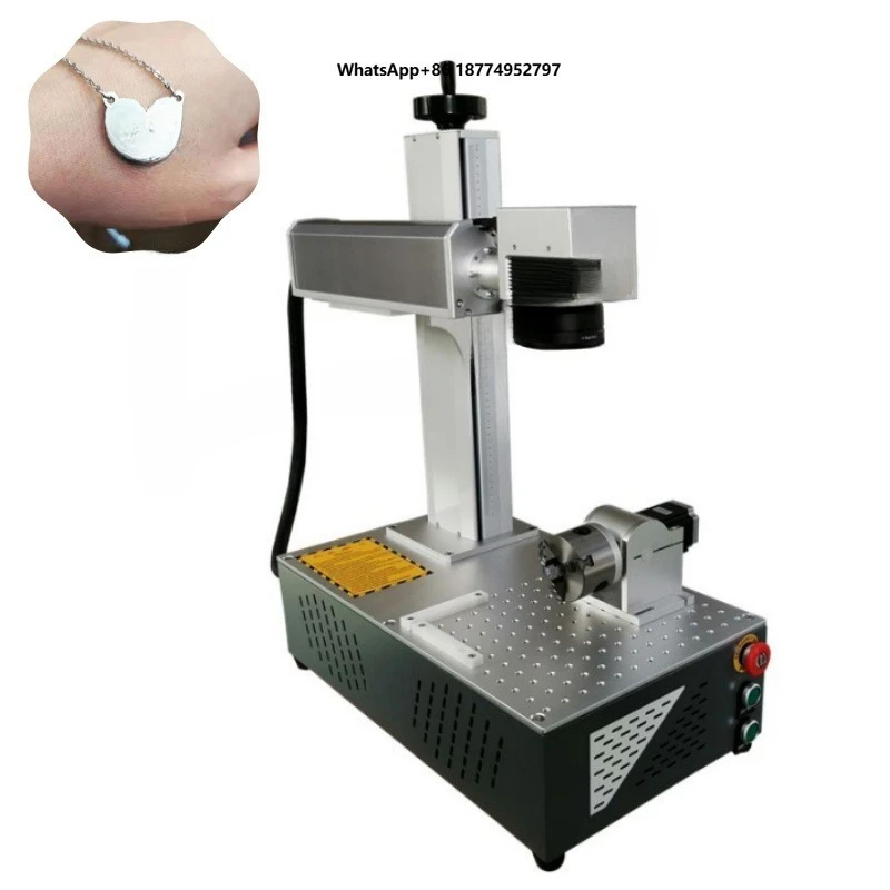 20W Raycus Fiber  Marking Machine Water-Cooled CNC Portable Desktop for Metal Jewelry ABS PC AI/DXF/EZCAD/LightBurn