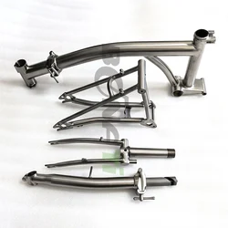 Titanium Folding Bike Framesets, Main Frame, Front Fork, Rear Triangle Stem for P Line