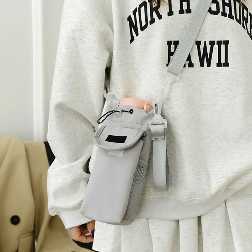 

Multi-functional Water Bottle Carrier Bag Waterproof with Phone Pocket Crossbody Water Bottle Purse Thermal Drawstring Open Top