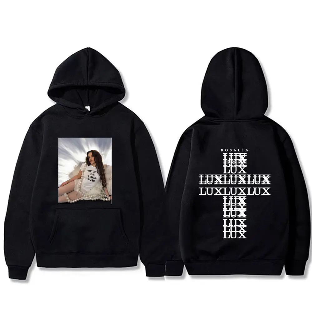 

Singer Rosalia Lux Me Vov De Tour 2026 Hoodie Men Women Fashion Casual Oversized Streetwear Unisex Vintage Fleece Cotton Hoodies