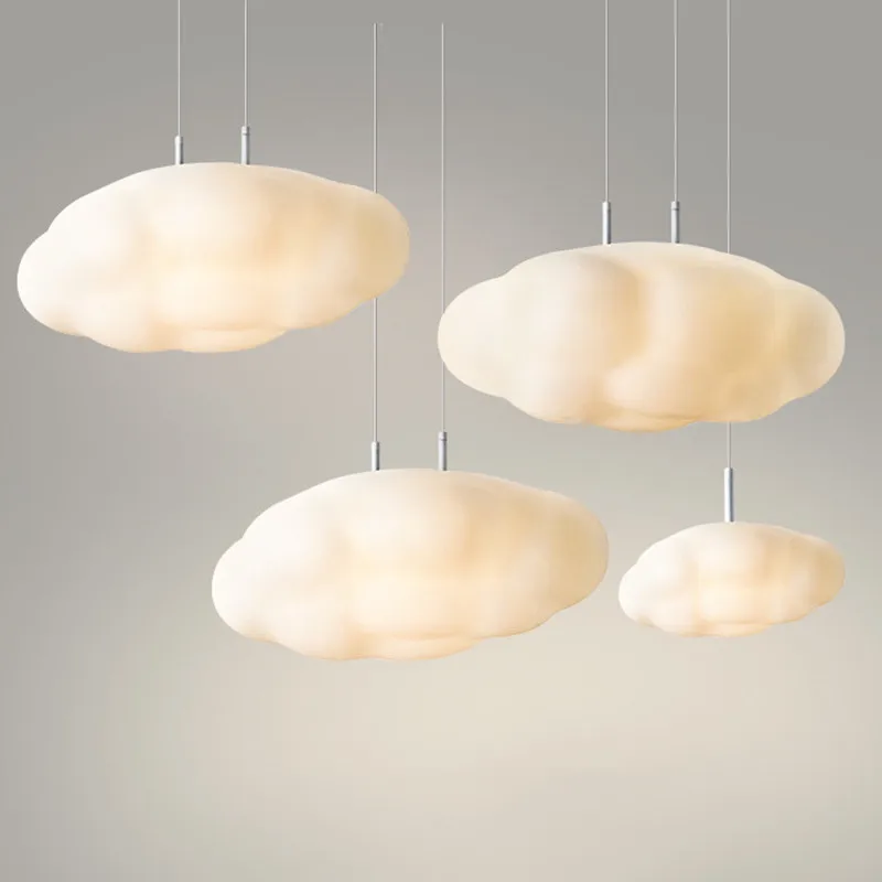 

New Nordic LED Pendant Light For Children's Bedroom Living Room Dining Cloud Shape Ceiling Chandelier Creative Hanging Lamp