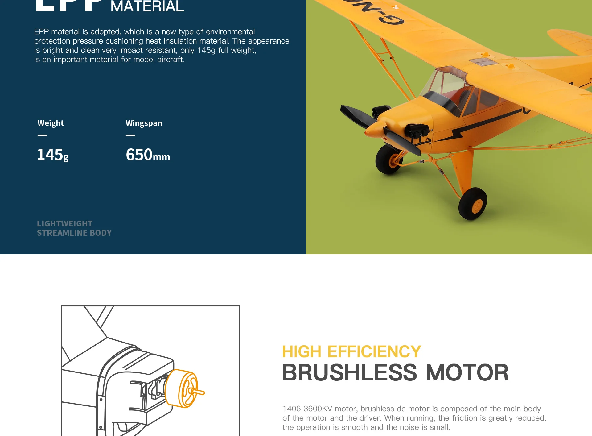 Qidi560 Moore M7 Offroad RC-Flugzeug 4CH Bürstenloser Ferngesteuerter Flieger Starrflügel-Flugzeugmodell EPP-Schaum Spielzeug – Detail 27