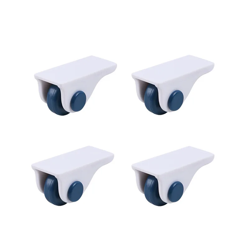4-Pack One-Way Small Wheel Rollers for Household Storage Box Bottom Pasting Pulleys - Home Organization Accessories