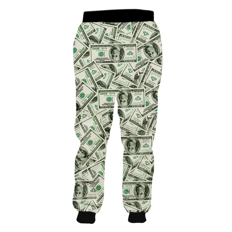 New dollar 3D Print Causal Clothing Fashion Men Women Tracksuits Crewneck Hip Hop Pants Plus Size S-7XL Joggers Men