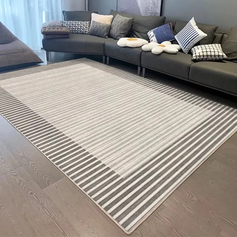 VIKAMA Nordic Abstract Geometric Rug for Living Room, Sofa Area, and Walk-In Closet—Durable and Machine-Washable Home Decor