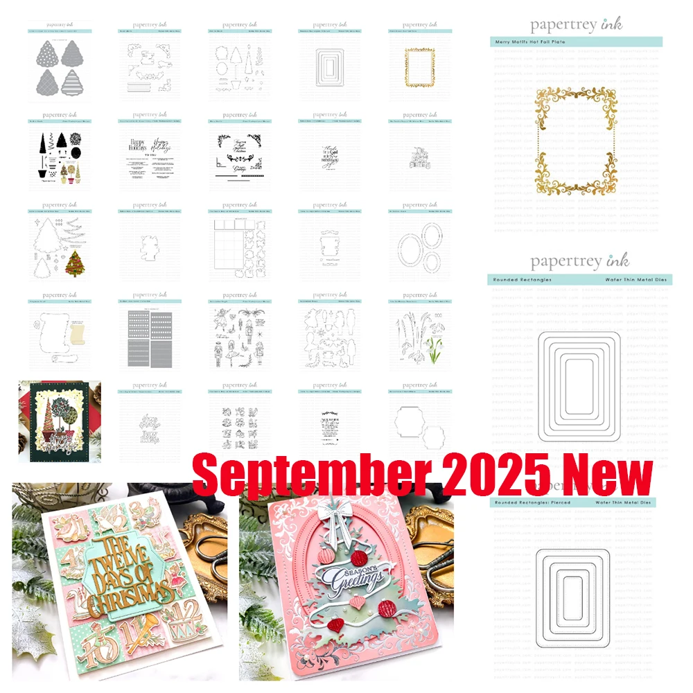 

Twelve Days of Christmas Metal Cutting Dies Stamps Stencils Hot Foil DIY Scrapbook Photo Album Happy Holidays 2025 September New