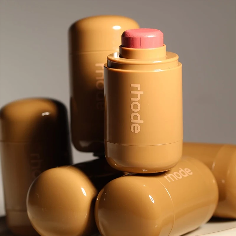 skin Pocket Blush StickLip Cheek Hydrating Stick Natural Rouge Powder Blusher Cream Lipstick Cheek Teacup Candy Color Rhode