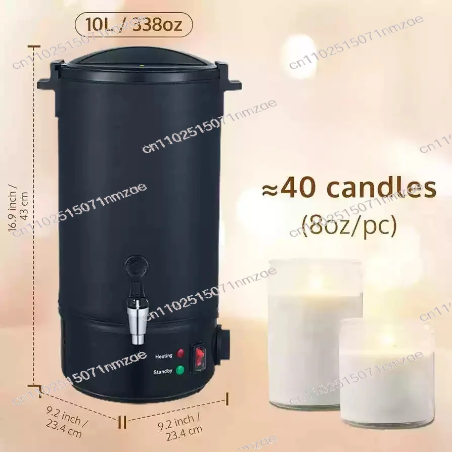 Candle Making  9-Stage Temperature 6/8/10L Stainless Steel Wax Melter Electric Wax Melting Pot