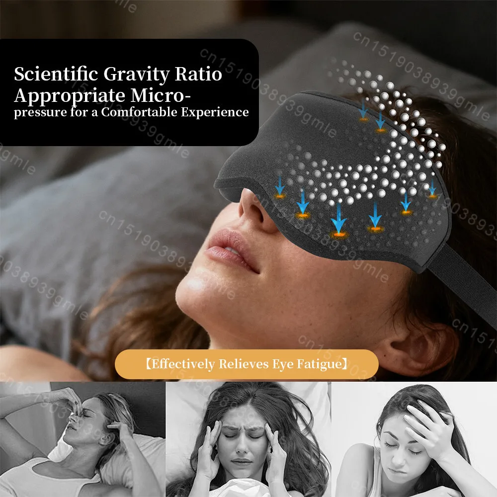 Weighted 3D Sleep Mask Gravity Eye Pillow Gravity Gentle Pressure Sleep Mask Light Blocking Sleeping Aid Traveling Relaxation