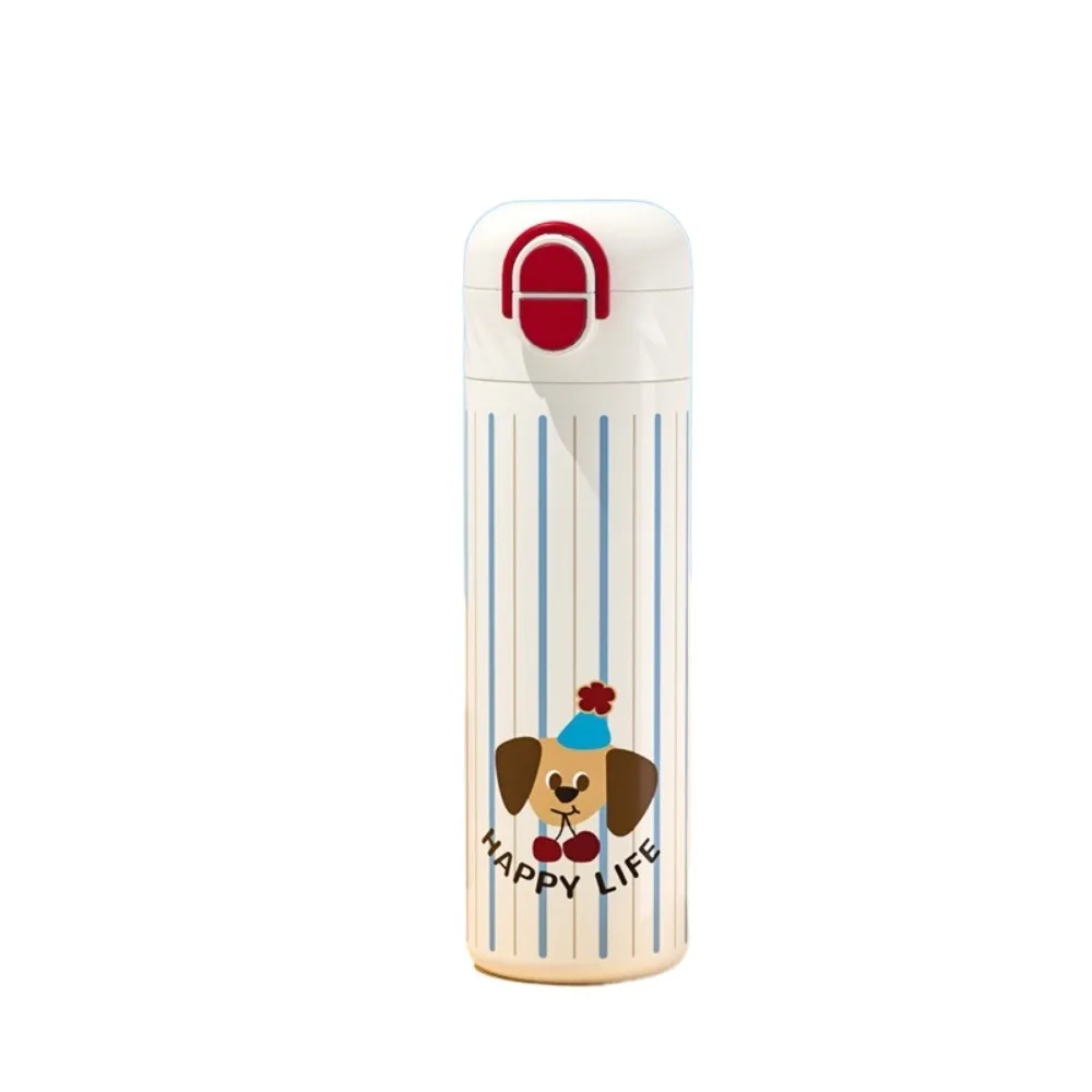 

460ml Cartoon Insulation Cup With Straw 316 Stainless Steel Vacuum Flask Leak-Proof Double Drink Thermos Water Bottle Kid