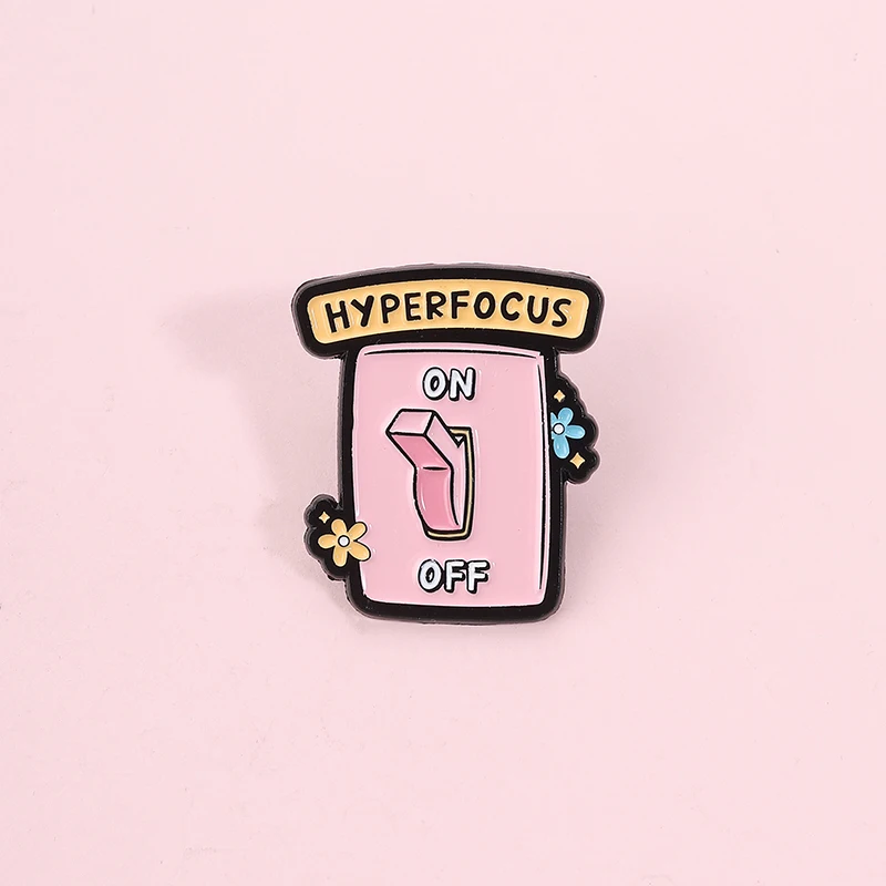 10styles Emaille-Anstecknadeln mit Motiven für chronische Erkrankungen, Asthma, Inhalator, ADHS, Humor-Brosche, Socially Awkward Badge, Overthink Jewelry, Geschenk für Freunde – Detail 8