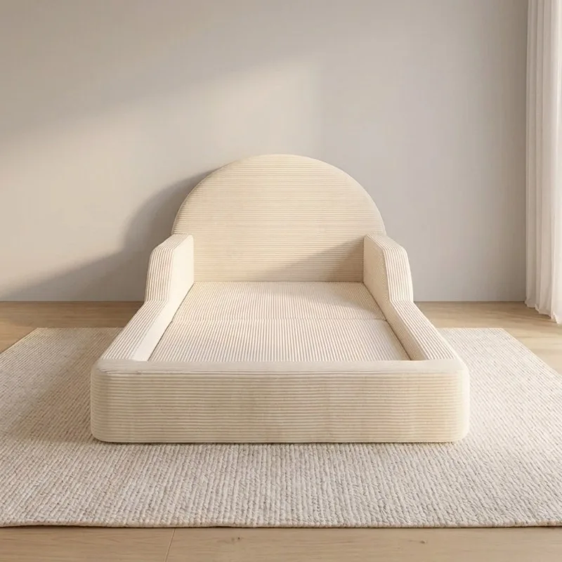 Hot Selling Foam Floor Bed Children's Bedroom Furniture Safety Children's Soft Frame Bed with Sponge Mattress Assembled