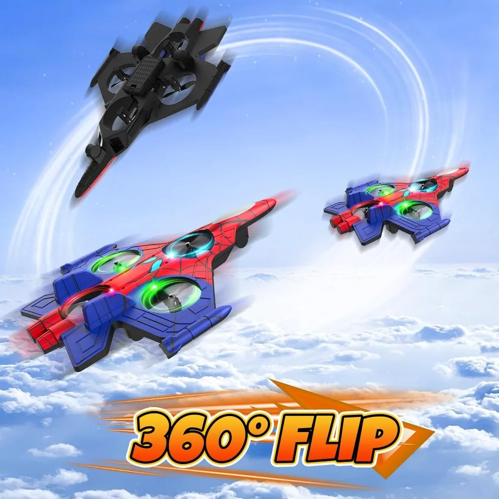 Mini Spider Drone per Bambini: Aereo RC in Schiuma con Controllo da 2,4 GHz, Luci LED, 360 °   Acrobazie e volo facile