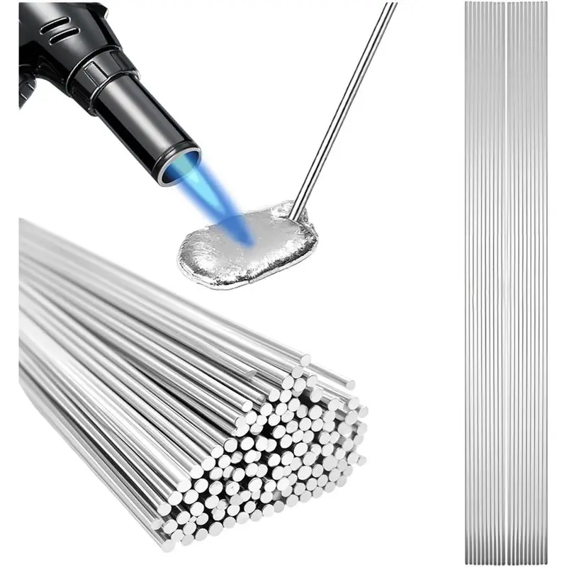 

RMWIN-For All Position Forging Rods, 50PCS Low Melt Aluminum Brazing Wire, Aluminum Soldering Repair Strips