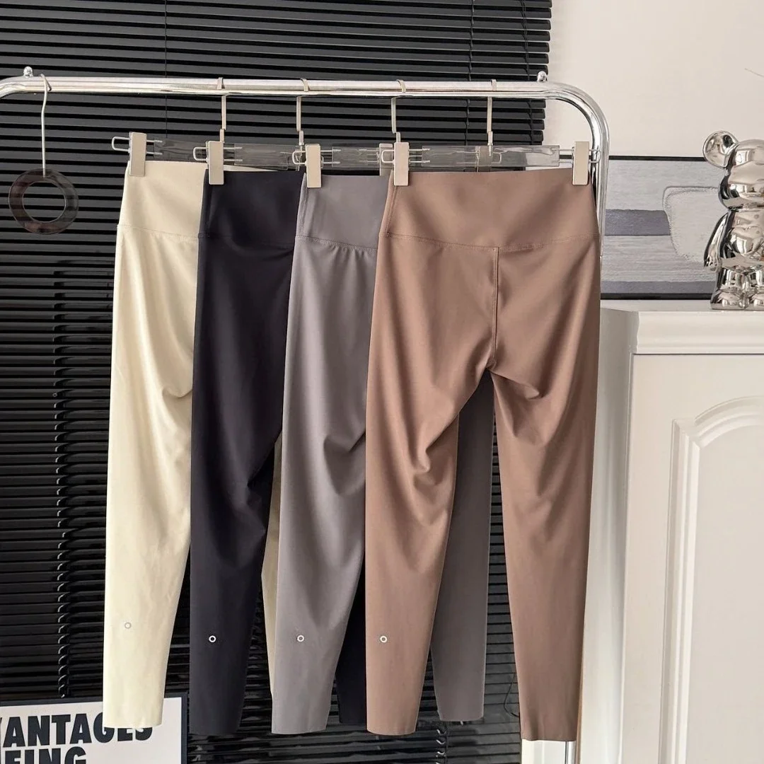 Esportes preto elasticidade calças de pilates moda coreana casual respirável leggings mulheres correndo fitness cintura alta calças yoga