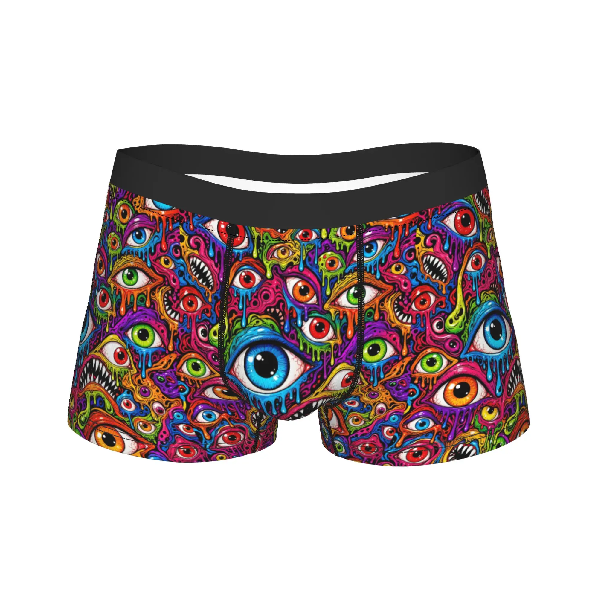 Horror Multi‑eyes Trippy Bold Pattern Underwear  Comfortable Panties Printing Boxer Brief For Man Pouch Plus Size Boxer Shorts