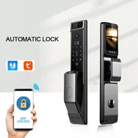 Security Tuya Lock Facial Recognition Smart Keyless Entry Door Lock with Wi-Fi Connected Touch Keypad and Fingerprint Scanner