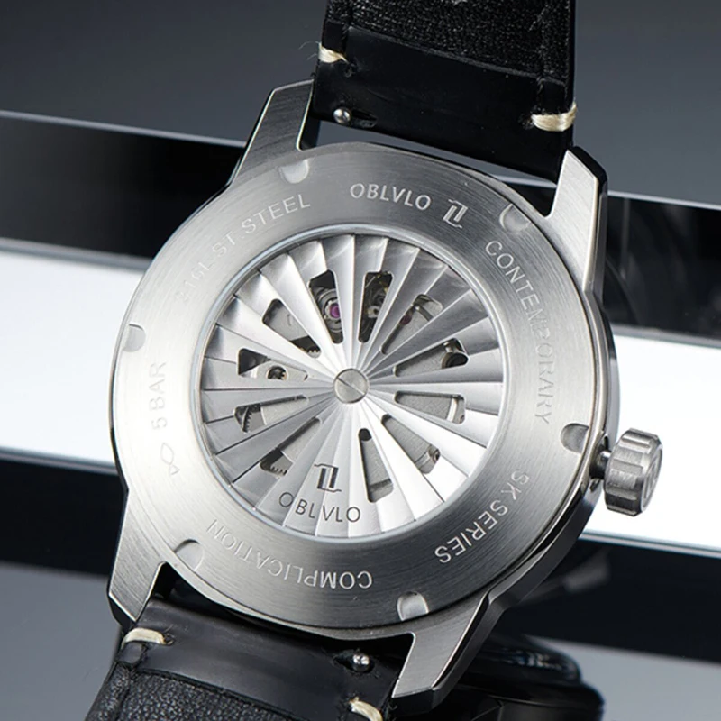 Men Automatic Mechanical Watch 42mm Diameter Great Voyage 5atm Waterproof 316l Stainless Steel Trendy Mechanical Wristwatch