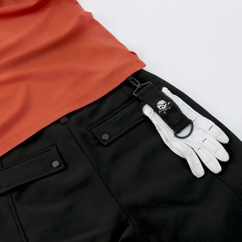 

Skull Pattern Double-sided Polyester Golf Towel Carabiner Golf Wiping Cloth Golf Cleaning Towel Magic Tape Cleaning Towel