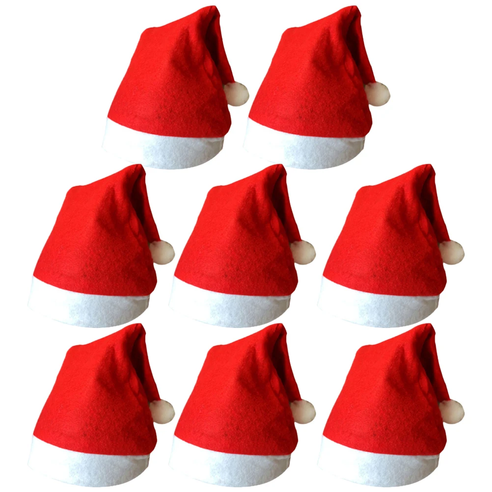 

8 Pcs Hats Santa Hat for Adults Children Red Festive Beanie Christmas Santa Hat Party Props Winter Warm Reusable nament