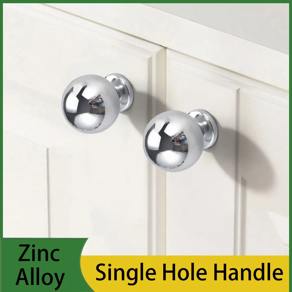 1-10Pcs Zinc Alloy Spherical Knob Minimalist Single Hole Round Ball Knob For Cabinet Wardrobe Drawer  Dresser Cabinetdoor  ﻿