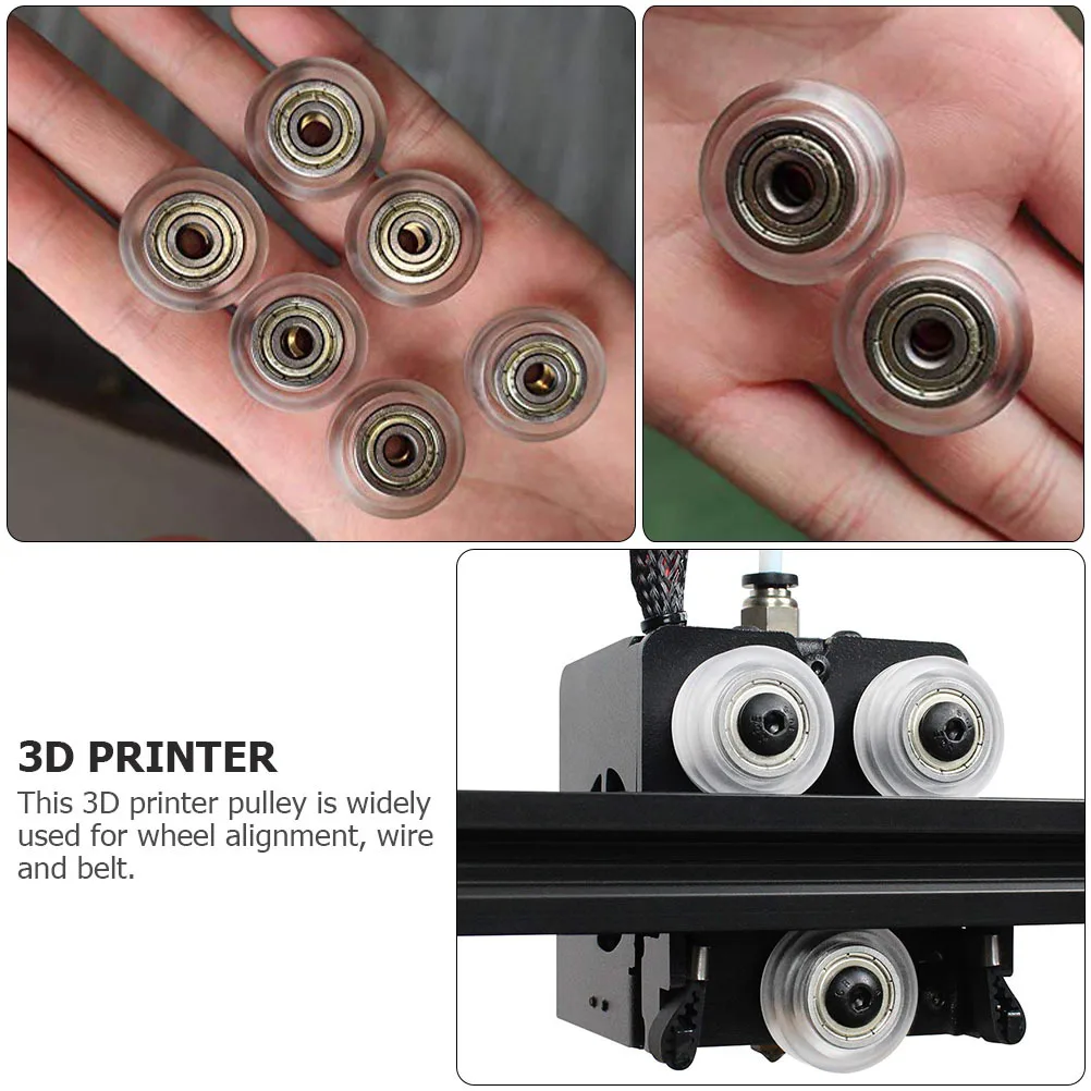 

26Pcs 3D Printer Pulley Wheels Plastic Durable Passive Round Roller Bearing Pulley Parts Set 3D Printer Roller Wheels