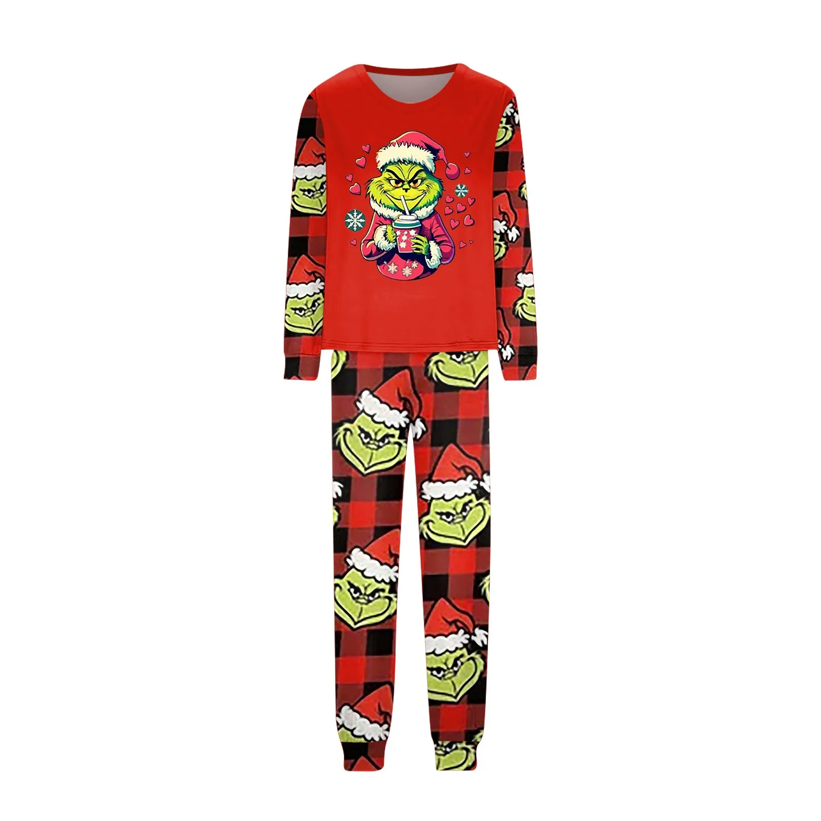 2024 Christmas Popular Family Matching Sets Pajamas, Loungewear Outfits,Family Matching Long Sleeve Tops+Pants Set