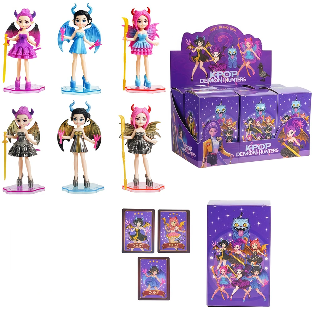 

2026НОВЫЙ фильм аниме Kpop Devil Hunter Rumi Zoe Mira слепая коробка маленькая статуя модельDesktopdecorationgiftNewYearandРождественские подарки
