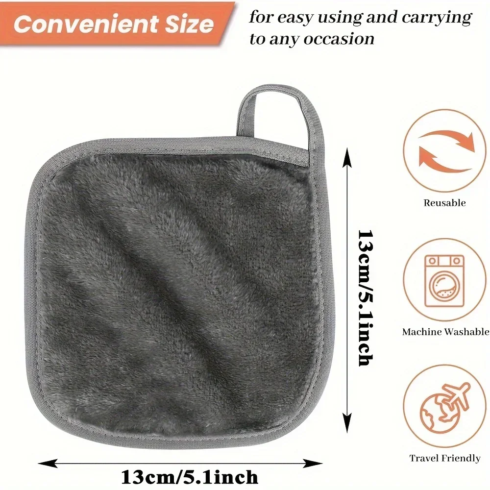 Makeup Remover Cloth 12 Pack Ultra Soft and Reusable Microfiber Makeup Remover Towels for All Skin Types, Perfect Face Towels view 3