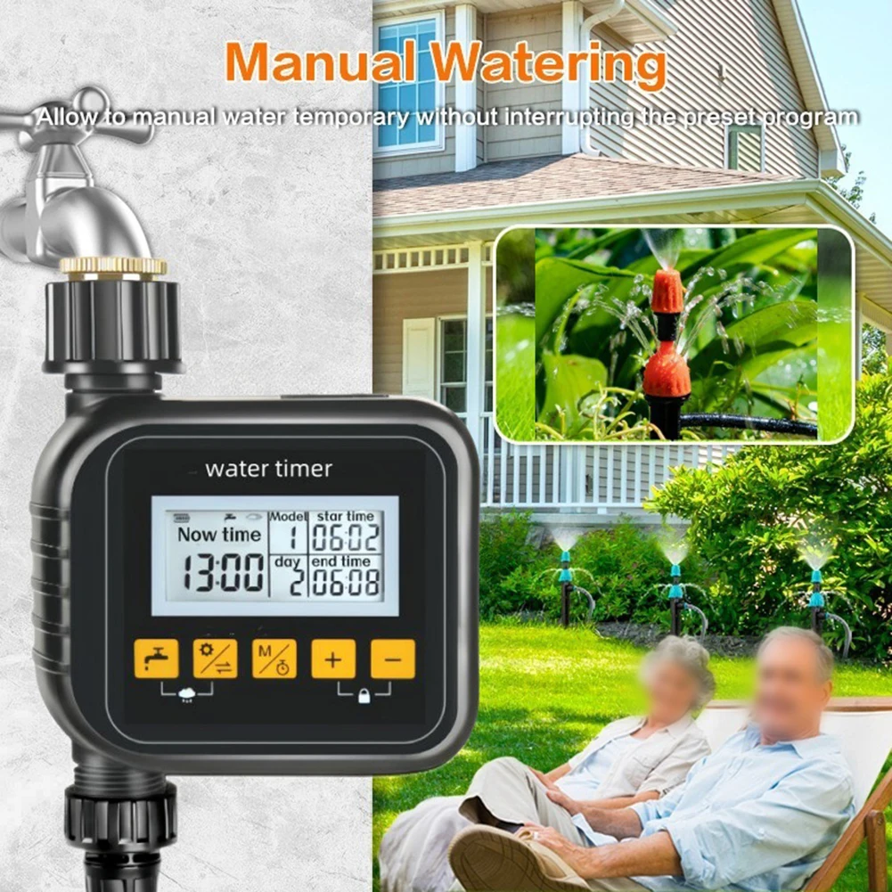 Automatic Irrigation Controller for Gardens and Farms with Rainwater Sensing and Adjustable Watering Frequency