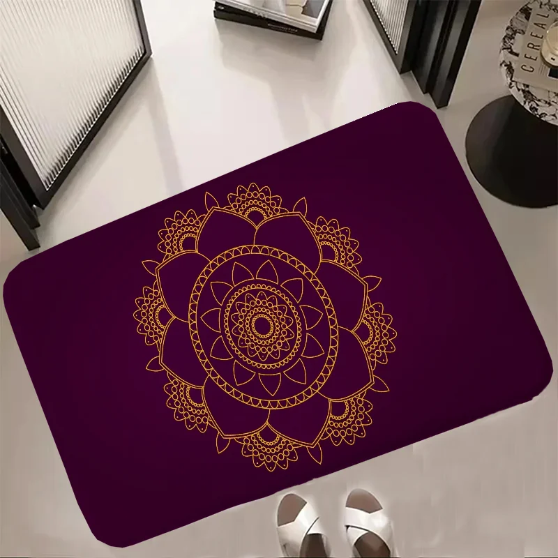 

Mandala Prayer Rug Islam Bath Mat Prayer Mats Muslim Doormat House Entrance Mat Entrance Door Wiper Bathroom Bedroom Prayers