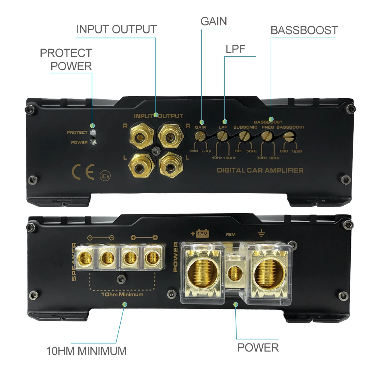 Super High Power Car Audio Module Class D 1500W Monoblock for Car Mod DIY