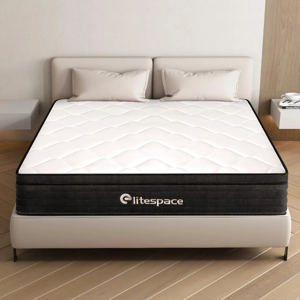 King Size Mattress,12 Inch Hybrid Mattress in a Box with Gel Memory Foam,Individually Wrapped Pocket Coils Innerspring,Pressure-