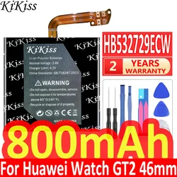 KiKiss Replacement Battery HB532729ECW for Huawei Watch GT2 GT 2 46mm Rechargeable Batteria 800mAh