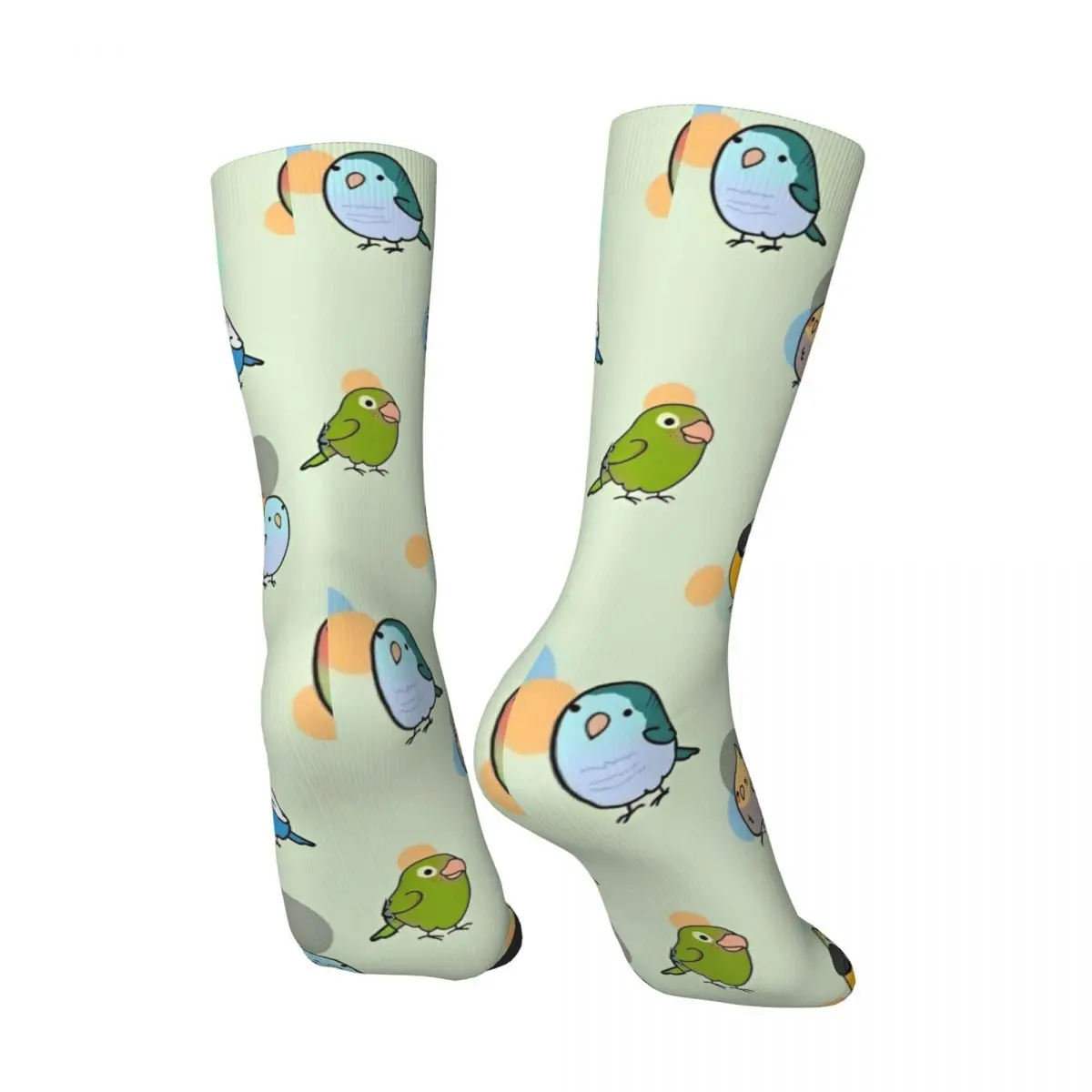 Too Many Birds Cartoon Cockatoo Socks Autumn Stockings Modern Unisex Men Warm Soft Socks Graphic Outdoor Sports Non Skid Socks