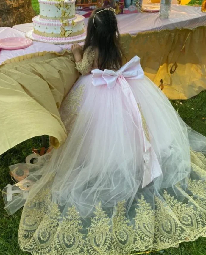 Mini vestidos de Quinceañera de lujo, vestidos de baile mexicano, apliques de tul con lazos, vestidos para niñas