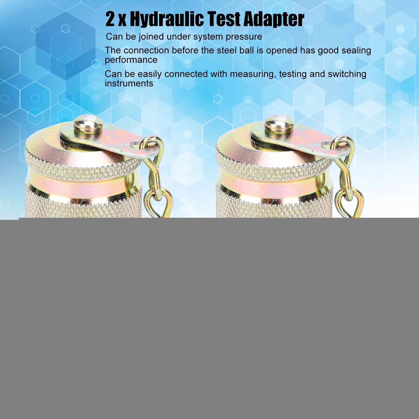 Hydraulic Test Adapter High Pressure Hose Fitting Measuring Point Coupling Tool High Pressure Test Point Hydraulic Coupling