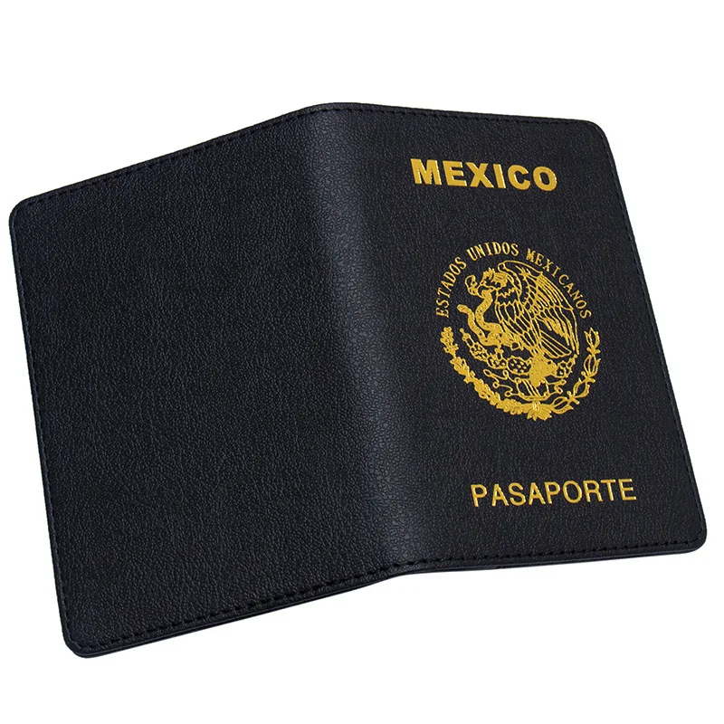 Men Women Leather Mexico Passport Case Estados Unidos Mexicanos Travel Document Protective Certification Cover Card Holder