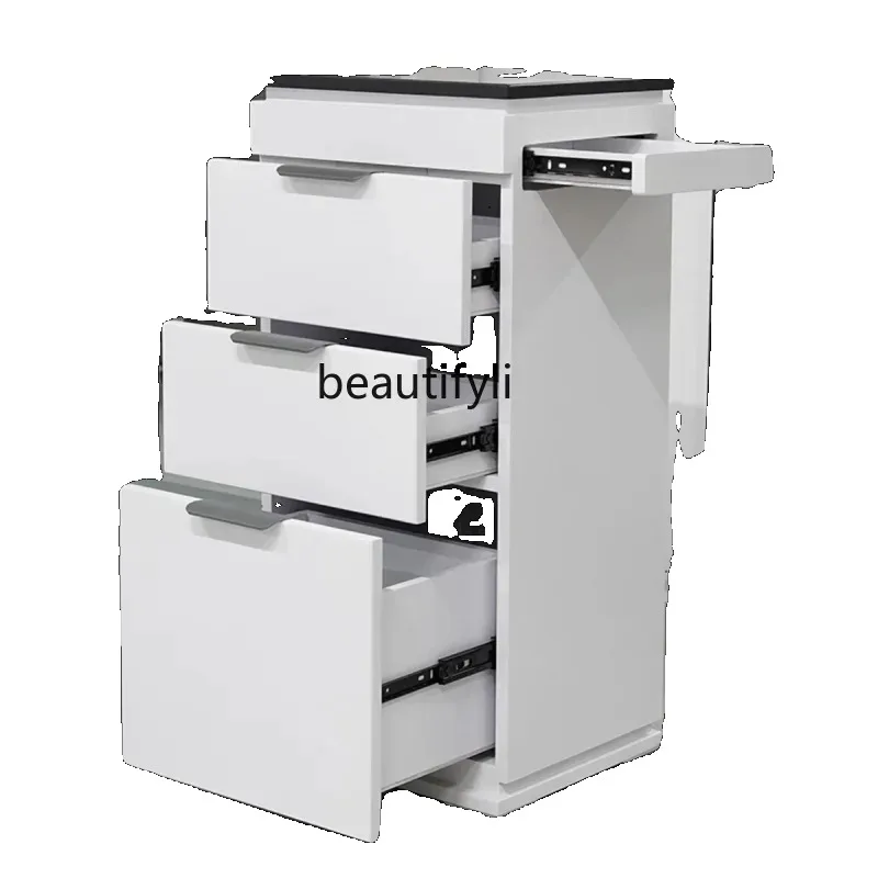 A176 Y Barber shop white hair perm and dyeing tool cart storage drawer hair cutting cabinet