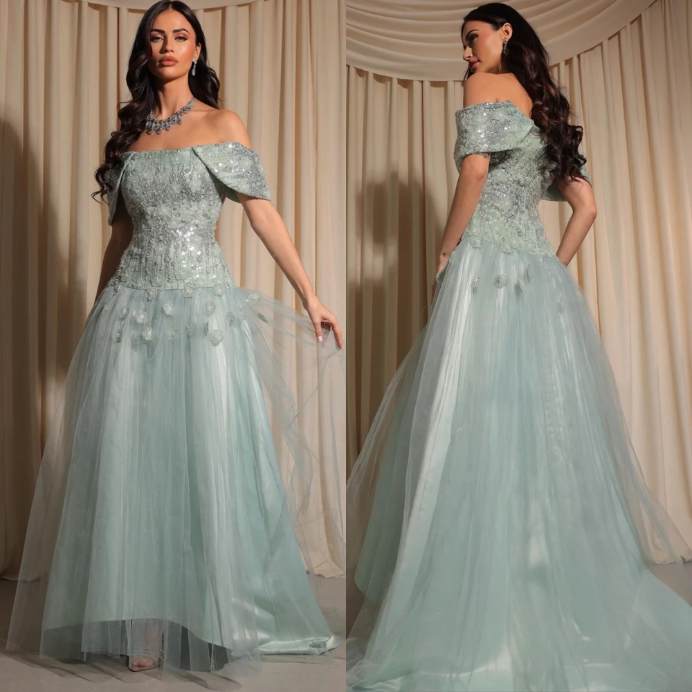 

Индивидуальное темпераментное вечернее платье из органзы с скользящим шлейфом Элегантные платья для выпускного вечера с вырезом лодочкой Простые аппликации Платья для особых случаев