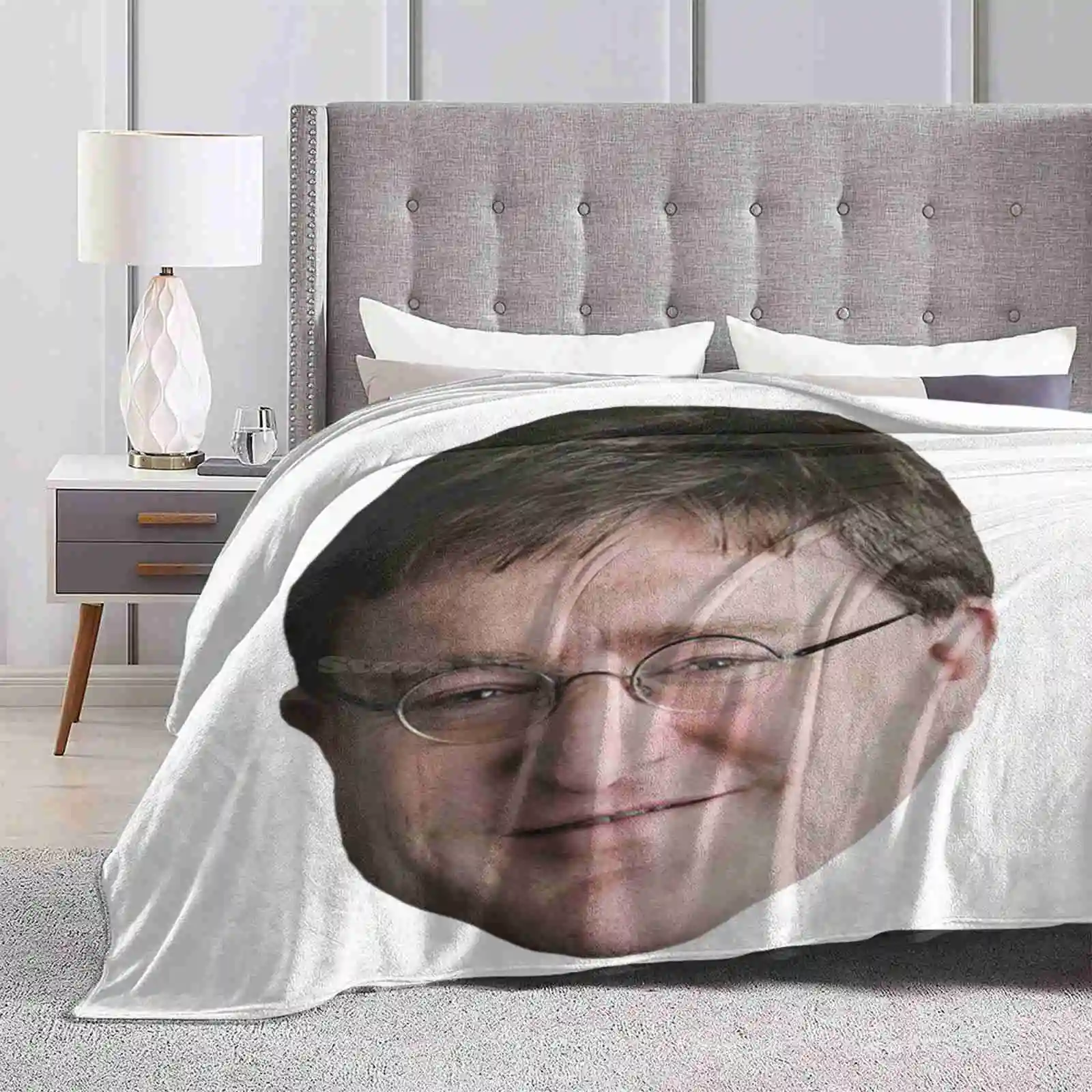 Gaben-Gabe Newell Meme Super Warm Soft Blankets Throw On Sofa/Bed/Travel Gabe Newell Gaben Meme